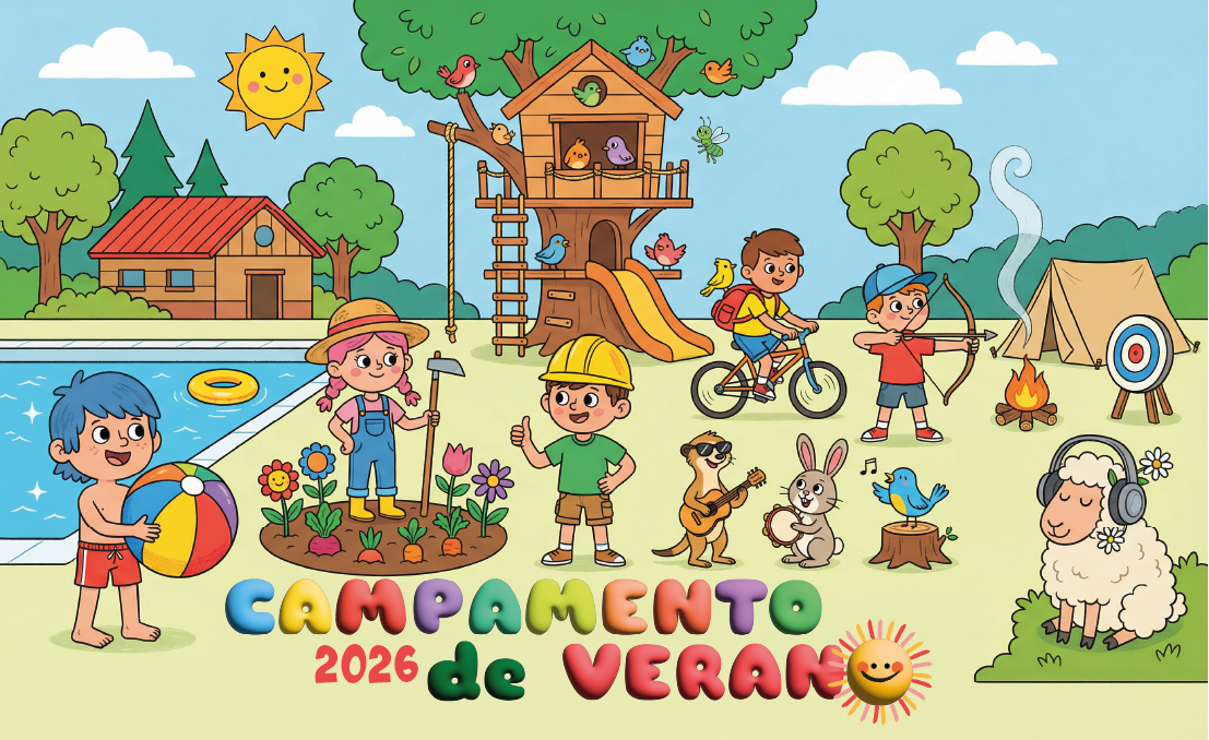 ilustración campamentos de verano Multiaventura Aula de Naturaleza Emilio Hurtado